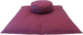 img 4 attached to 🧘 Enhance Your Meditation Practice with the Still Sitting Meditation Cushion Set (2 Piece Zafu and Zabuton) in Burgundy