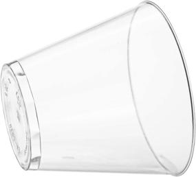 img 1 attached to Yesland 200 Pack Clear PET Cups - 9 Ounce - Hard Disposable Cups, Plastic Wine Cups, and Party Cups