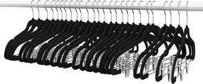 img 4 attached to 👔 TechZoo Valvet Hanger (26, Black) - Ultimate Solution for Organized Clothing