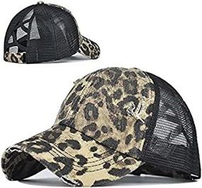 img 3 attached to Glitter Tie Die Messy Bun Baseball Dad 🌈 Hats - Tomoropak Ponytail Hats for Women: Sports Caps