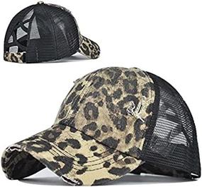 img 2 attached to Glitter Tie Die Messy Bun Baseball Dad 🌈 Hats - Tomoropak Ponytail Hats for Women: Sports Caps