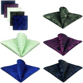 img 3 attached to 🧣 SHLAX WING Assorted Handkerchiefs: Versatile Men's Accessories for Everyday Use