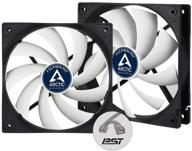 🌀 arctic f12 pwm pst (2 pack) - 120 mm pwm pst case fan value pack: quiet, efficient, black/white logo