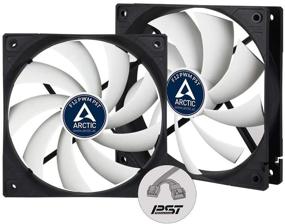 img 4 attached to 🌀 ARCTIC F12 PWM PST (2 Pack) - 120 mm PWM PST Case Fan Value Pack: Quiet, Efficient, Black/White