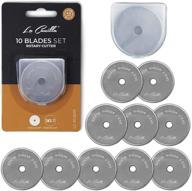 🔪 10 straight rotary cutter blades sks-7 for fabric cutting wheel 45mm roller cutting tool for fiskars, olfa, and all crafting, quilting, sewing & scrapbooking – sharp and durable blades by la canilla logo