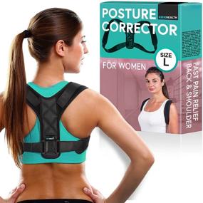 img 4 attached to Back Brace Posture Corrector Women Sports & Fitness for Team Sports