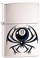 zippo lighter 8 ball spider chrome logo