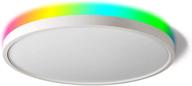 taloya smart ceiling light flush mount led wifi: alexa & google home compatible, dimmable low profile ambient light fixture for bedroom living room (12 inch, 24w) логотип