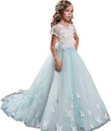 sittingley fancy flower girls pageant first communion dresses: white blue dresses for ages 0-12 logo