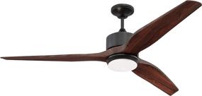 img 2 attached to 🔌 Craftmade K11291 Mobi 60-inch Outdoor Ceiling Fan: 17 Watts LED Light Kit, Remote Control, 3 ABS Blades, Oil-Rubbed Bronze Finish