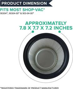 img 1 attached to 🧹 High-Quality Compatible Replacement Vacuum Filters for Shop-Vac Vacuums - Cartridge Filter Parts 88-2340-02 90304 9039800. Ideal for Wet and Dry Models, 5-Gallon+ Home Vacuum Cleaners. Convenient Bulk Pack of 2 Filters.