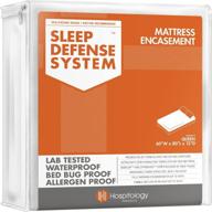 🛏️ hospitology products mattress encasement - bed bug & dust mite proof - queen size - waterproof & hypoallergenic - zippered sleep defense system logo