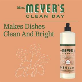 img 1 attached to 🍽️ Mrs. Meyer´s Clean Day Dish Soap, Geranium, 16 fl oz, Pack of 3