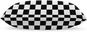 img 2 attached to 🏁 Monochrome Race Checkered Flag Pillowcases - Boys Girls Bedroom Decor - Rectangle - Double-Sided Printed Covers - 20x30 Inch - Hotel, Cafe, Car, Sofa Throw Cushion Cover