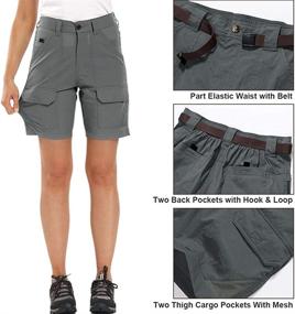 img 1 attached to 🏞️ Stay Active with Jessie Kidden Women's Stretch Cargo Shorts: Quick-Dry 7" Inseam for Outdoor Hiking and Travel