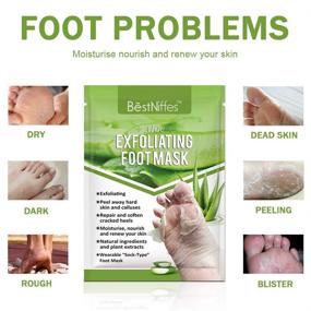 img 1 attached to 5 Pack Foot Mask Peel | Soft Callus Remover Exfoliating Socks | Dry Rough Heels Treatment | Aloe Feet Mask Natural