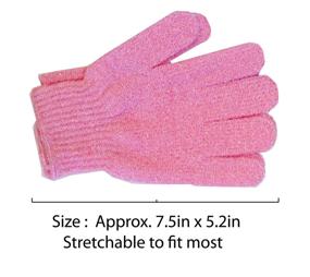 img 2 attached to Revitalize Your Skin with Aquasentials Exfoliating Bath Gloves: 4 Pairs in White Only!