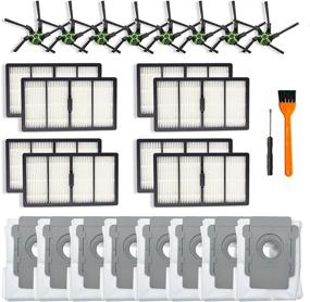 img 4 attached to 24 Pack Replacement Parts for iRobot Roomba s9 (9150) s9+ s9 Plus (9550) Wi-Fi Connected Robot Vacuum Cleaner - Extolife (8 Filters + 8 Side Brushes+ 8 Bags)