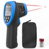 🌡️ holdpeak infrared thermometer gun: non-contact high temperature ir thermometer -58℉~2732℉ (-50℃~1500℃) with data hold & adjustable emissivity for forge melting blue logo