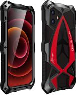 📱 kumwum military grade protector for iphone 12 mini case: shockproof, dustproof, snowproof - black + red logo