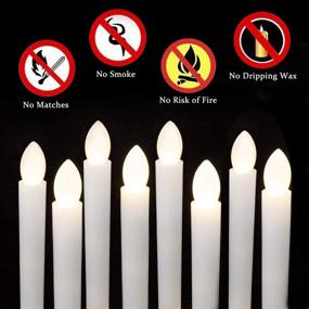 img 2 attached to Sunolga 10pcs Window Candles: Battery Operated with Suction Cups, Remote Timers, and LED Flameless Technology - Perfect for Home Wedding Party Christmas Decorations