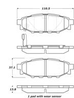 тормозные колодки stoptech 308 11140 street логотип