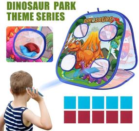 img 3 attached to 🦖 Toddlers Dinosaur Birthday Christmas Cornhole Set