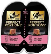 sheba perfect portions multipack salmon, whitefish, and tuna entrée wet cat food - corn, soy, and wheat free (12 twin packs), 1.98lb logo