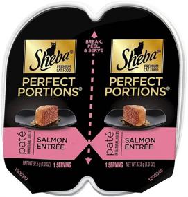 img 2 attached to Sheba Perfect Portions Multipack Salmon, Whitefish, and Tuna Entrée Wet Cat Food - Corn, Soy, and Wheat Free (12 Twin Packs), 1.98lb