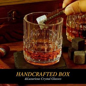 img 1 attached to 🎁 Christmas Gift Set for Men: Whiskey Glasses, Stones - Ideal for Dad, Husband, Boyfriend, Birthday, Festival, Anniversary, Retirement