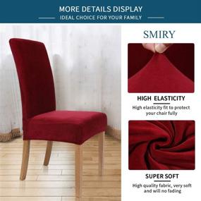 img 2 attached to 🔍 Stretchable Velvet Slipcovers for Food Service Equipment & Supplies- Smiry