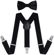 👔 adorable kids suspender bow tie sets - perfect gift idea for boys and girls by welrog: adjustable braces with bowtie! logo