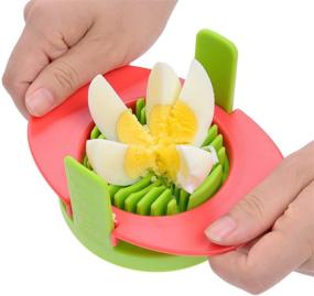 img 3 attached to 🥚 Egg Slicer Set: Effortlessly Slice Boiled Eggs into Thin Slices, Wedges, or Halves with 3 Cutters - No Power, No Noise - Perfect for Sandwiches, Salads, and Hors d'Oeuvres - Includes Slicer Stand