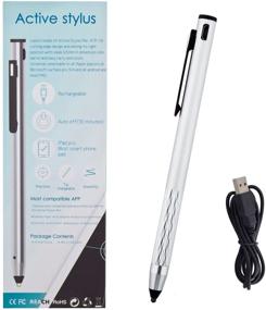 img 2 attached to 🖊️ SyPen Silver Touchscreen Stylus Pen: Precision Fine Tip, Pocket Clip, & Replaceable Nib for Tablets, iPads & Smartphones