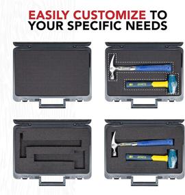img 3 attached to True Position Tools - Universal Hard Carrying Case with Premium Kaizen Pick and Pluck Foam - Ultimate Protection for Electronics, Tools, Cameras, and Equipment (17 x 12 x 3 In.)
