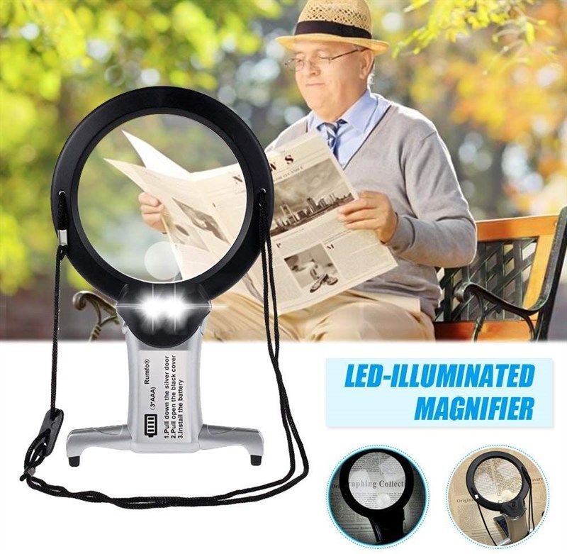 30x 60x Illuminated Jewelers Eye Loupe Magnifier With LED Light