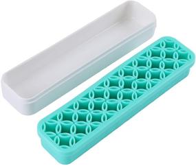 img 1 attached to 💄 Mint Desktop Organizers Cosmetic Storage Box: Keep Your Cosmetics Neat and Tidy!