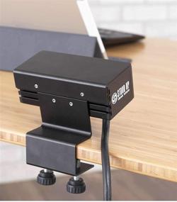 img 2 attached to Stand Up Desk Store DeskPower: Элегантная черная зарядная станция для рабочего стола с 2 портами USB, розетками AC и удлинителем 10 футов.