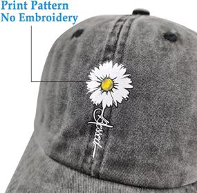 img 3 attached to 🧢 Waldeal Women's Distressed Blessed Faith Hat: Vintage Washed & Adjustable Baseball Cap