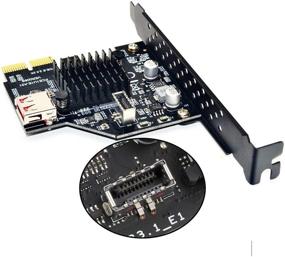 img 2 attached to Chenyang CY PCI-E to USB 3.1 Type E Front Panel Socket & USB 2.0 to PCI-E 3.0 2X Express Card Adapter for Motherboard