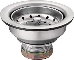 img 3 attached to Moen 22036 Stainless Steel Kitchen Sink Basket Strainer with Drain Assembly - 3-1/2 Inch