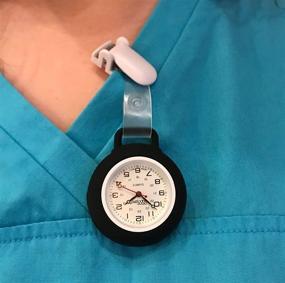 img 2 attached to 🌡️ Infection Control Nurse Watch: Silicone Clip Women's Watches