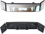 🚘 miaoke 15-дюймовое зажимное заднее зеркало с широким углом изгиба, повышение видимости слепых зон внутри салона для автомобилей логотип