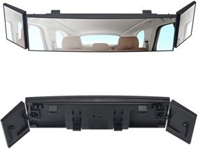 img 4 attached to 🚘 MIAOKE 15-дюймовое зажимное заднее зеркало с широким углом изгиба, повышение видимости слепых зон внутри салона для автомобилей