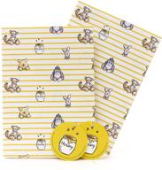 🎁 winnie the pooh gift wrap set with 2 sheets and 2 gift tags – perfect for all occasions! logo