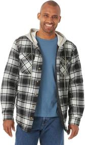 img 4 attached to 👕 Wrangler Authentics Sleeve Quilted Flannel Shirts for Men: Warmth Meets Style