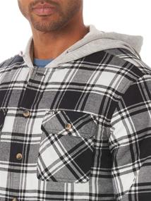 img 2 attached to 👕 Wrangler Authentics Sleeve Quilted Flannel Shirts for Men: Warmth Meets Style