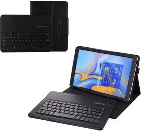 img 4 attached to Pu Leather Keyboard Case For Samsung Galaxy Tab 3/4 10