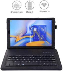 img 3 attached to Pu Leather Keyboard Case For Samsung Galaxy Tab 3/4 10