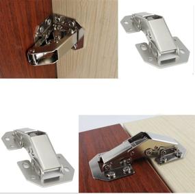img 2 attached to 🔧 Lancer Pack of 4 Easy-Install Cabinet Hinges for Drawers, Windows, Cupboards, and Cabinet Doors